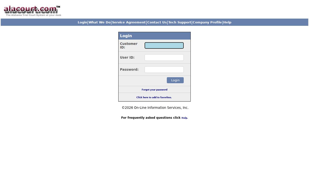 Clarke County Circuit Clerk Alacourt subscriber login