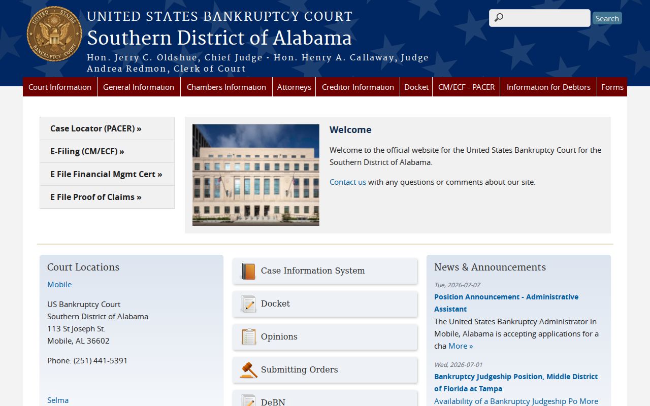 Clarke County Circuit Court federal bankruptcy court distinction