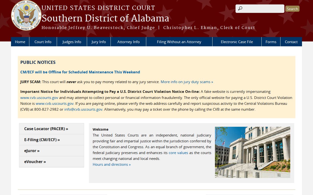 Clarke County Circuit Court federal Southern District distinction