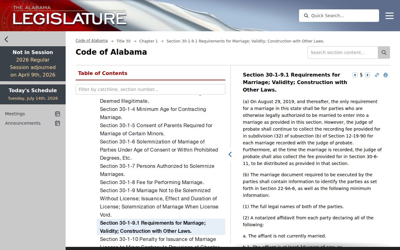 Clarke County marriage records Alabama certificate law